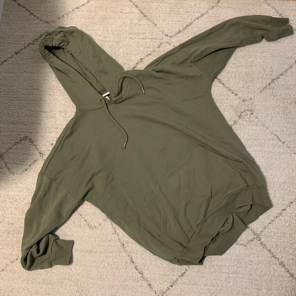 Olive green hoodie (size xs)
